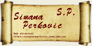Simana Perković vizit kartica